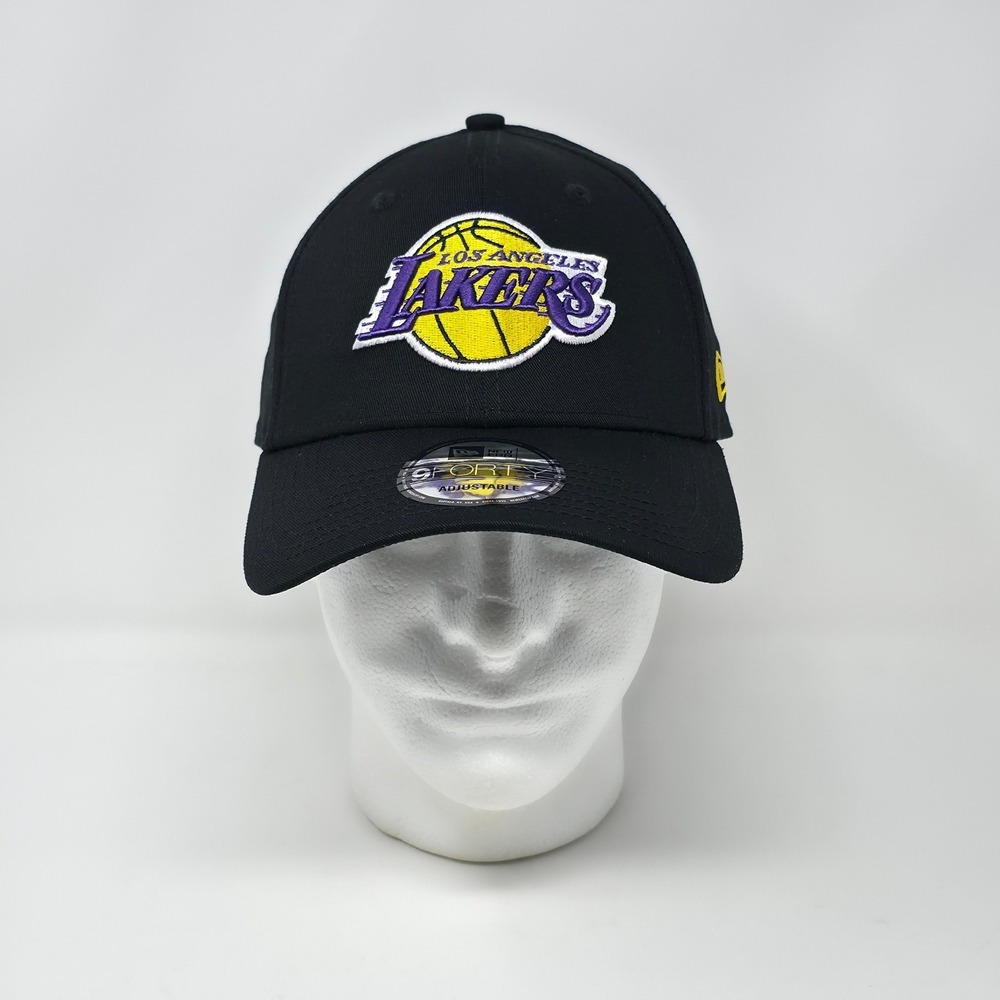 New Era 9FORTY Los Angeles‎ Lakers Hat Cap Adjustable Core Team Strapback Black